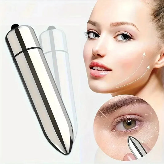 1pc Mini Vibrating Massager Facial And Eye Massage Treatment Promotes Lotion Absorption Portable For Home And Travel Beauty Tool