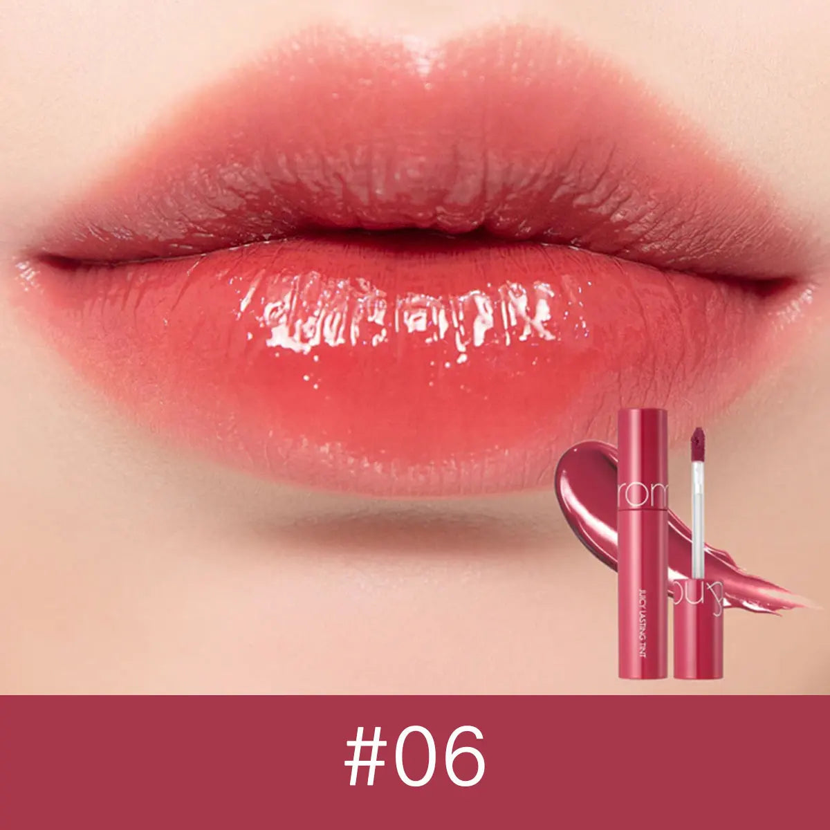 rom&nd JUICY LASTING TINT-12 Shades,Juicy Glossy Texture,Lip Glosses,Luxury Makeup,Korean Cosmetic,K-Beauty,Korean Makeup
