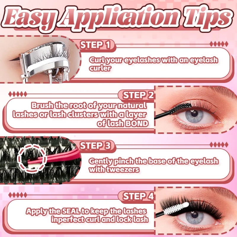 200/800 Pcs Lash Book Kit 8-16mm Premium Lash Extensions 30D 40D 50D 60D Reusable False Eyelashes for Beginners