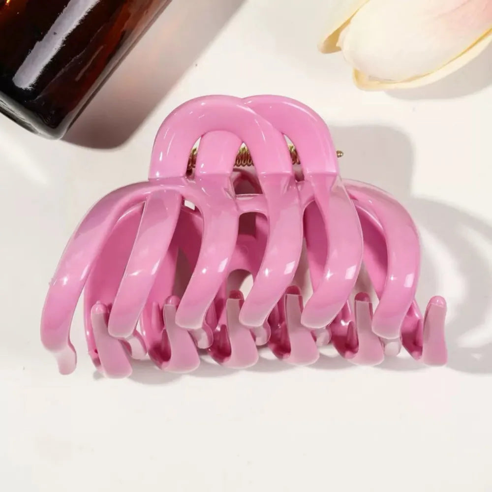 1/4PCS Octopus Silicone Claw Clip,Super-safe Head Protection,Banana Clip,Soft Flexible Jaw Clip for Women Hair Accessory