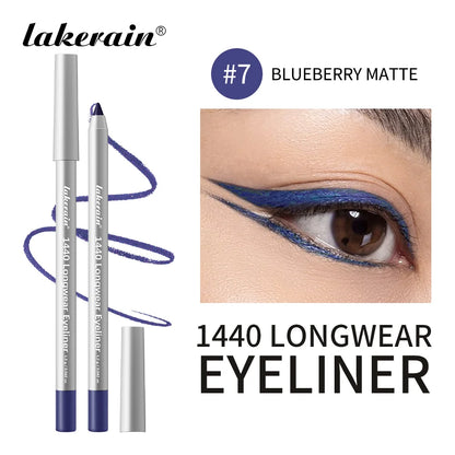 Lakerain Longwear Eyeliner 24h Long-lasting Wear Waterproof Smudge-proof Smooth Precise Application Smokey Eyeliner 12 Color