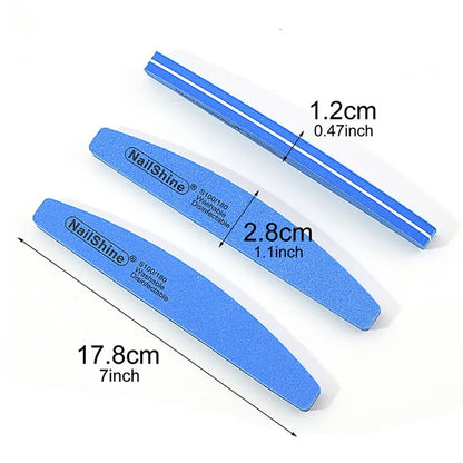 10/30pcs Double-sided Nail File Block Colorful Sponge Nail Polish Buffing Sanding Buffer Strip Polishing Pedicure Manicure Tool