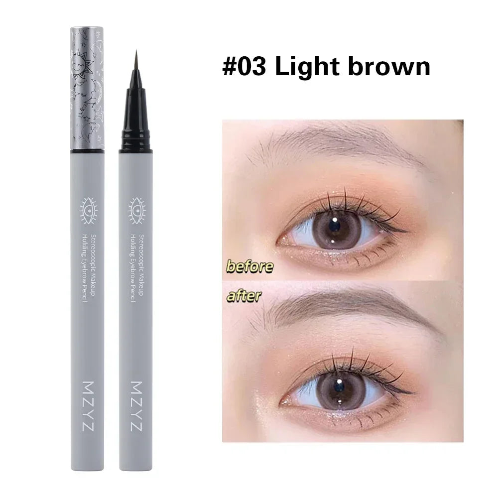 Multi-purpose Liquid Eyebrow Eyeline Pencil Waterproof Easy To Color Ultra Fine Eyeliner Lying Silkworm Pen Eyes Makeup Cosmetic