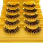 5pairs Mink Eyelashes Invisible Band Lash Extension Natural False Eyelashes Cross Cluster Fairy 3D Faux Big Eye Long Fake Lashes