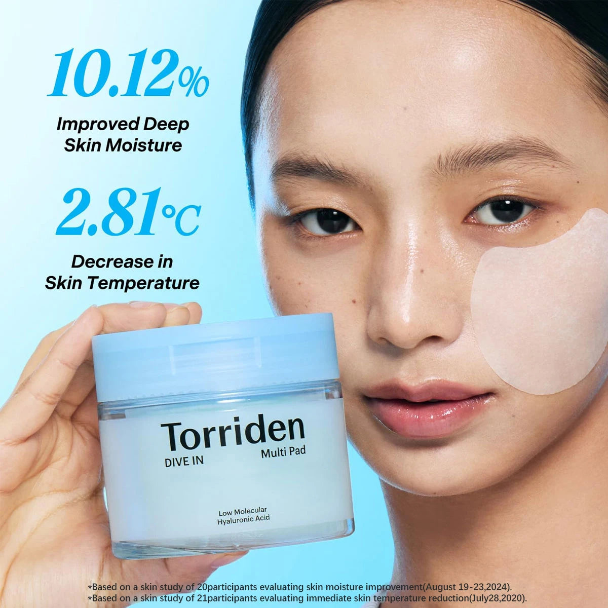Torriden Dive-in Vegan Hyaluronic Acid Toner Pads(80 Pads),Hydrating&Lightweight Texture,Gentle Cleansing,K-Beauty,Korean Makeup