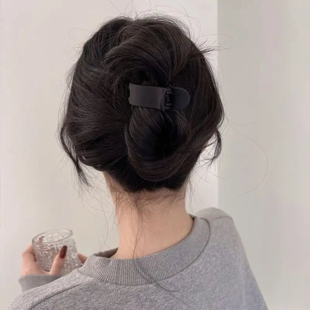 Solid Color Ponytail Hair Clip Fashion Hair Accessories Headdress Hairpin Simple Headwear Small Hair Claw Clips Girls