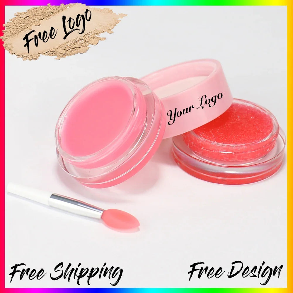 Vegan Fruit Lip Scrub Lipstick 2 in 1 Moustirzing Lip Balm Private Label Custom Logo Sugar Lip Scrub