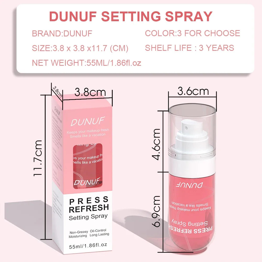 DUNUF 1 Pcs Moisturizing Makeup Setting Spray prevents facial makeup from melting and fading without oil lasting fresh