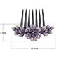 1PC Fashion Hair Comb Luxury Crystal Shiny Rhinestone Hair Clips Inlaid Flower Hairpin Hair Grips Elegant Bride Hair Jewelry