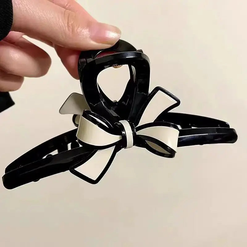 1PC/2PCS Elegant Bowknot Acetate Hair Clip, Light Luxury High-End Sense, Stylish Shark Clip for the Back of the Head