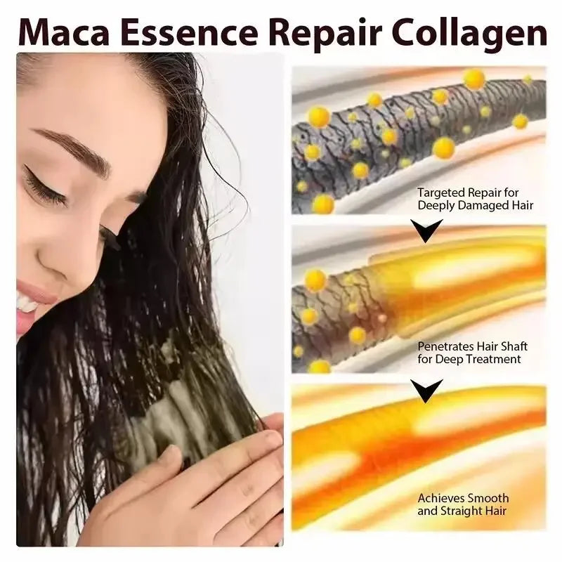 Rice Magical Keratin Hair Mask 5 Seconds Repair Damaged Frizzy Hairs Soft Smooth Shiny Moisturizing Nourish Hair Root Care
