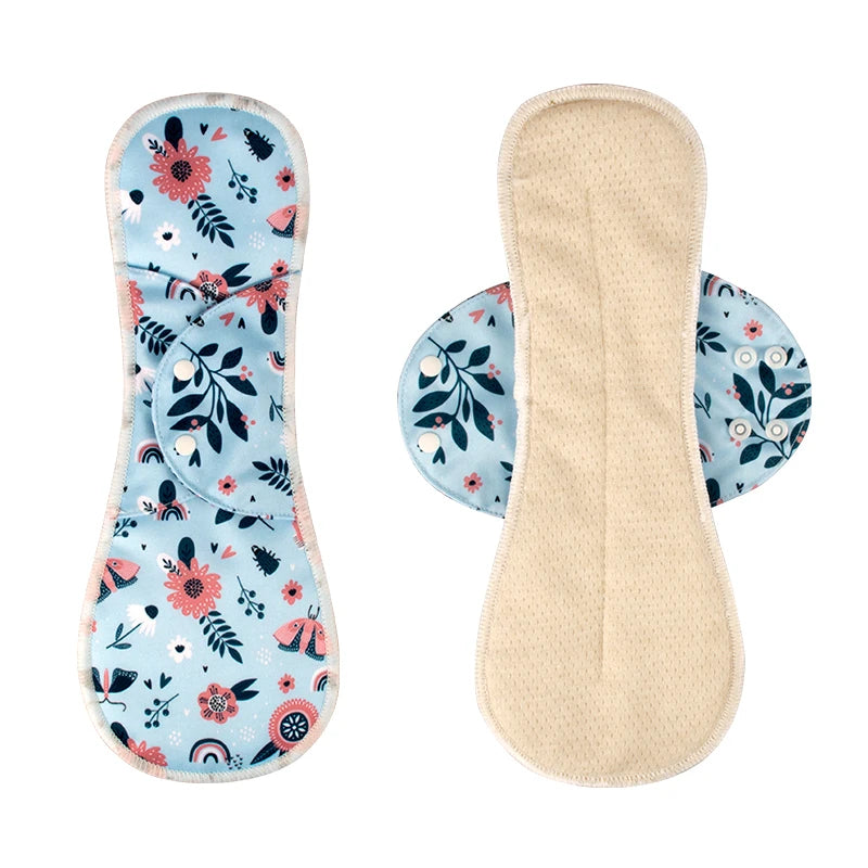 2pcs Reusable Menstrual Pads Heavy Flow Overnight Daily Pads Panty Gasket Washable Sanitary Cotton Pads for Women New Arrival