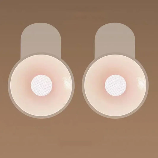 Reusable Silicone Nipple Covers Lift Breast Petals, Invisible Adhesive Stick-On Bra, Strapless Backless Comfort Fit for Women