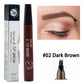 2 Pack 4 Point Eyebrow Pen 4 Prong Tip Eyebrow Pen 4 Fork Eyebrow Pencil Waterproof Liquid Eyebrow Pencil Long Lasting Like Real