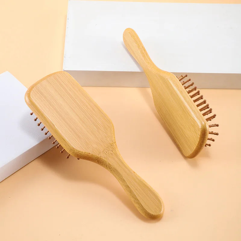 1PC Wood Comb Professional Healthy Paddle Cushion Hair Loss Massage Brush Hairbrush Comb Scalp Hair Care Healthy Bamboo Comb