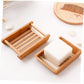 1PC Soap Box Bamboo and Wood Hotel Bathroom Soap Holder Home Simple Drain Soap Box