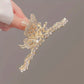 1pc Zinc Alloy Rhinestone Temperament Butterfly Hair Ornament, Elegant High-End Headdress, Simple and Light Luxury Grab Clip, Su
