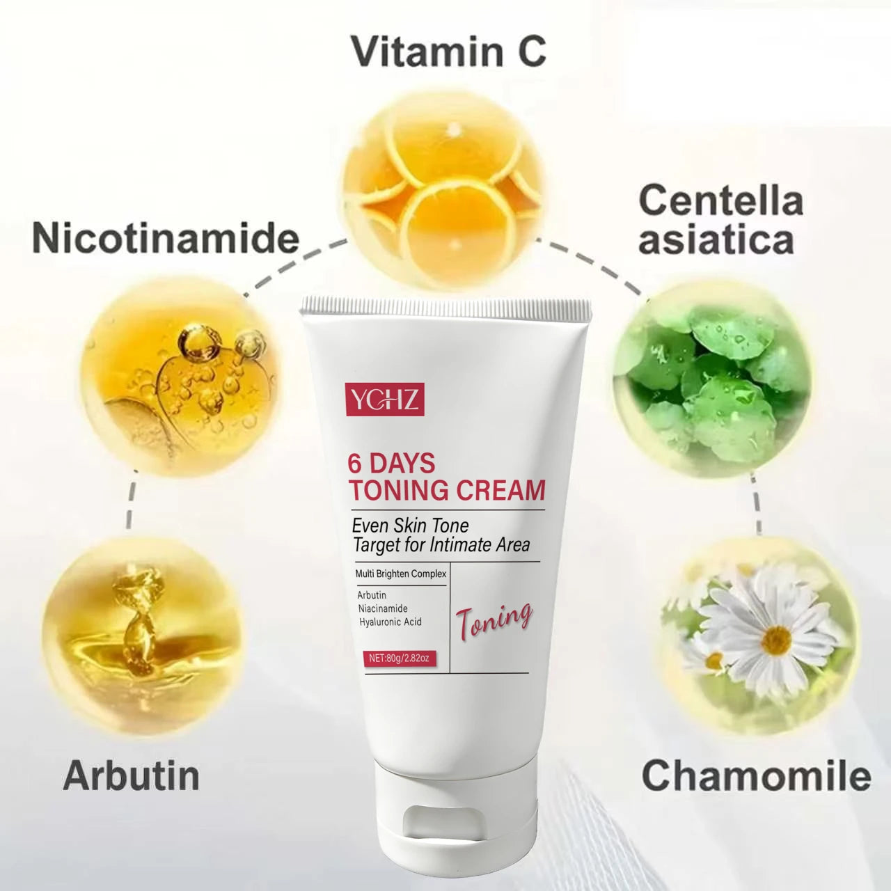 Skin Brightening Cream, Suitable for Intimate Areas, Evens Out Skin Tone for Face, Body, Underarms, Groin, Elbows, Inner Thighs, and Bikini Area 80g