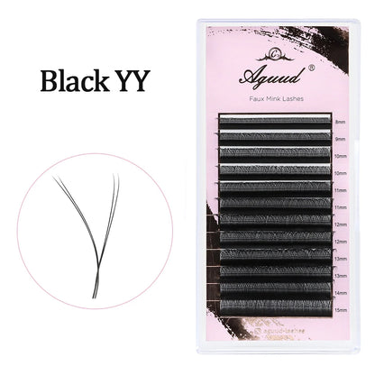 AGUUD Automatic Flowering 2D 3D 4D 5D W Shape Premade Fans Eyelash Extensions Natural Soft Individual Lashes Makeup Cilia