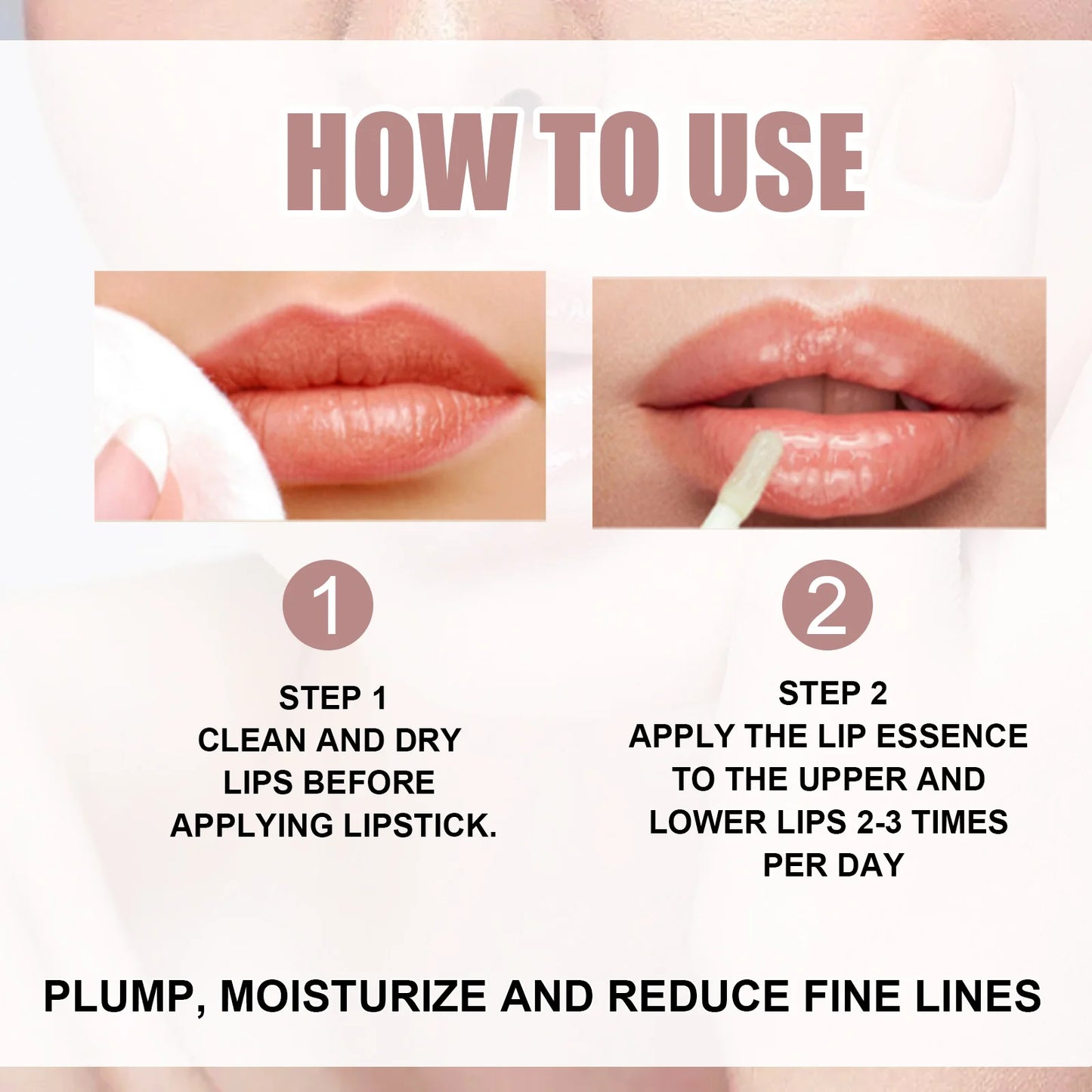 EELHOE Lip Plumper Set Plump Lips Increasing Elasticity Long-lasting Moisturizing Reduce Fine Line Brighting Sexier Lip Capsules