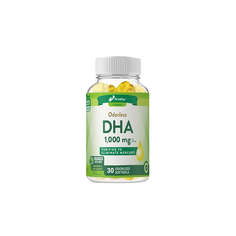 Bcuelov High Potency DHA - Supports Brain Health and Cognitive Function, Improves Concentration and Intellectual Thinking