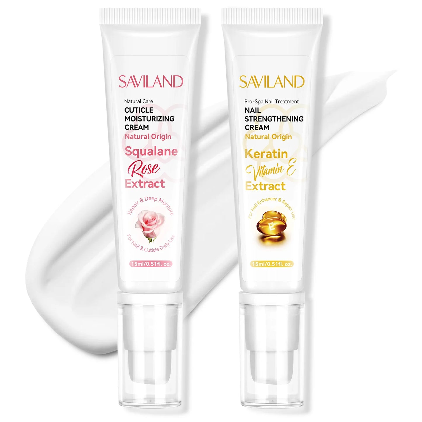 SAVILAND Nail Strengthener with VE and Keratin for Damaged Nails Strengthens Nails And Cuticles Protector Finger Nail Care