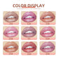 QIBEST 9Pcs/Sets Glitter Lip Glaze Liquid Lipstick Set Shine Lip Gloss Gift Box Natural Moisturizer Waterproof Lips Makeup