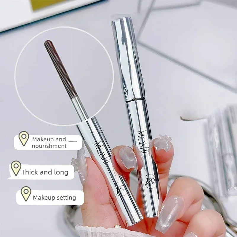 Waterproof Spiral Brush Head Mascara Steel Tube Long-Lasting Easy Apply Beginner-Friendly Party Makeup Mascara