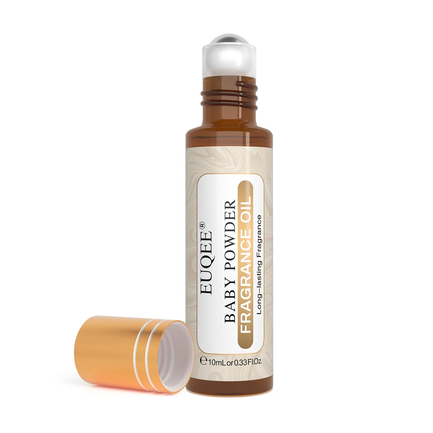 EUQEE 10ml Roll-On Fragrance Oil for Skin Sea Breeze White Musk Coconut & Vanilla Bubble Gum Green Tea Long Lasting Scent