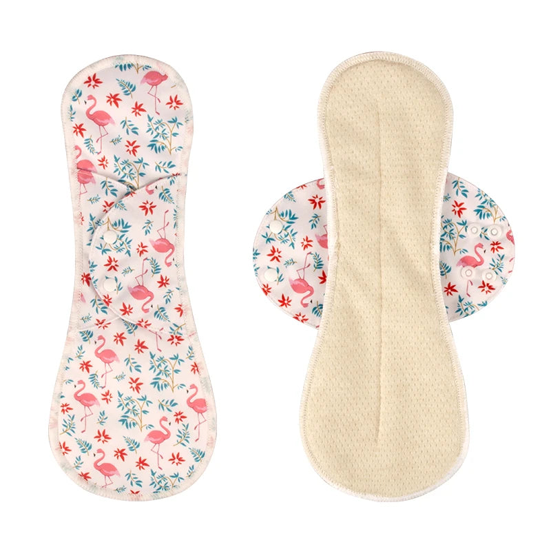 2pcs Reusable Menstrual Pads Heavy Flow Overnight Daily Pads Panty Gasket Washable Sanitary Cotton Pads for Women New Arrival