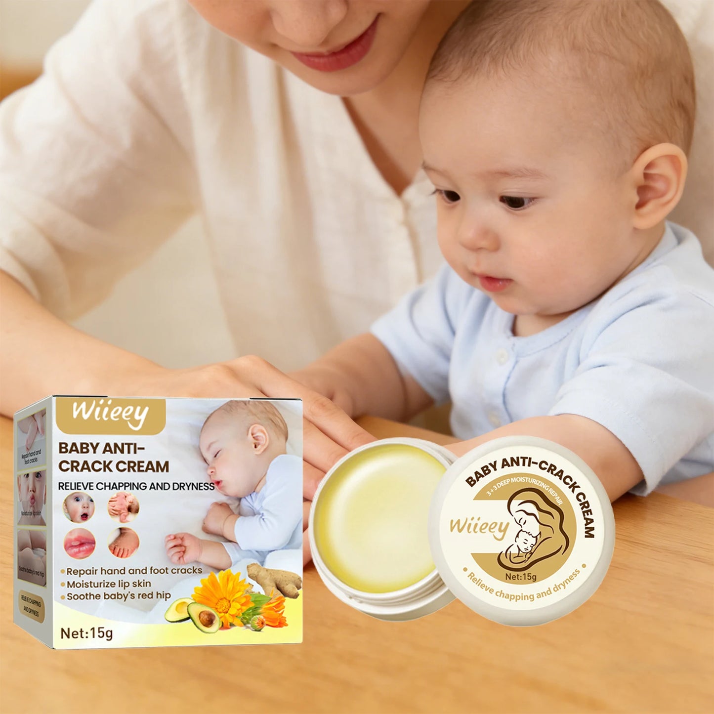 Baby Anti-Crack Cream Relieve Chapping Soothing Dryness Repair Hand Foot Cracks Body Lotion Moisturizing Soothing Lip Skin Care