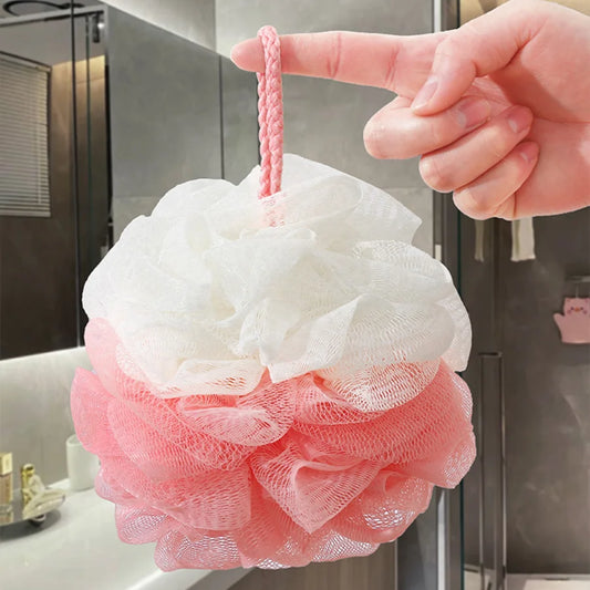 Bath Shower Loofah Sponge Bath Mesh Pouf Shower Ball Body Scrubber Exfoliating Bath Sponge for Women and Men (Large-45G)