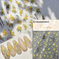 1piece 5Dcute tulip flower nail stickers high quality self-adhesive embossed nail art decals for girls summer decoration sticker