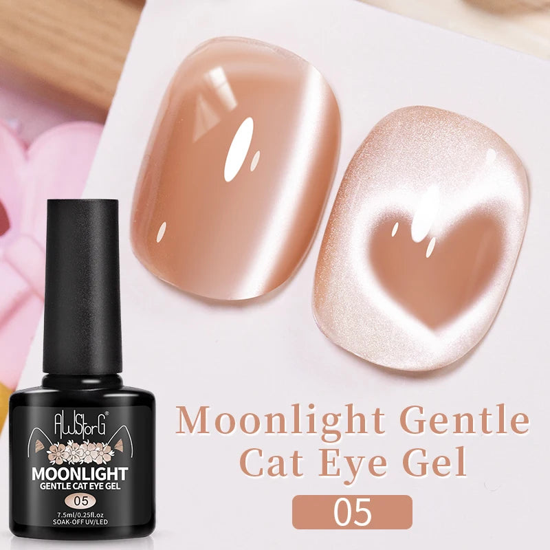 AWStorG 7.5ml Starlit Cat Magnetic Gel Nail Polish Must need Black Gel-Polaris Light Soak Off UV Gel Varnis Semi Permanent DIY