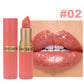 Pearlescent Pink Glitter Velvet Lipstick Metallic Waterproof Long Lasting Matte Shimmer Diamond Lipstick Women Makeup Cosmetic