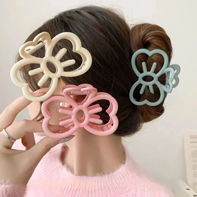 New Candy Color Cat Bow Hair Clip Plastic Claw Clip Fashion Crab Hair Clip For Girls Sweet Hair Claw Women Hair Accessories