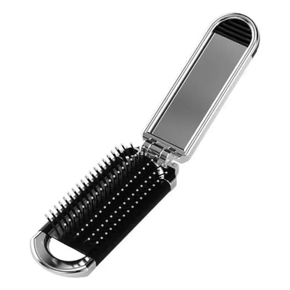 Foldable Hair Comb Portable Massage Brush Head Scalp Massager Anti-Static Travel Combs Mirror Girls Hairdressing Styling Tools