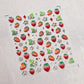 Pink Pudding Cherry Bowknot Heart shaped Star Claw Print Sweet Self Adhesive 5D Nail Art Decoration Sticker Manicure Decal DIY