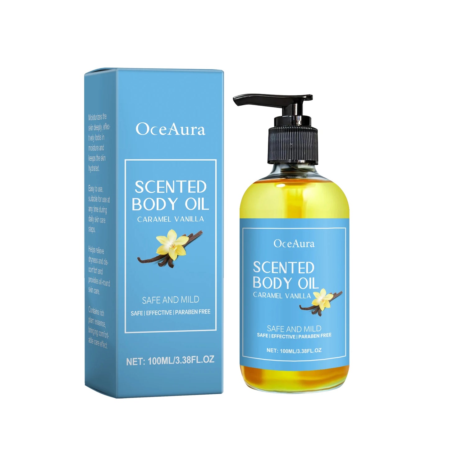 Caramel Vanilla Body Massage Oil Improve Moisturizing Relieve Stress Muscle Relaxing Body SPA Lasting Scent Body Essential Oils