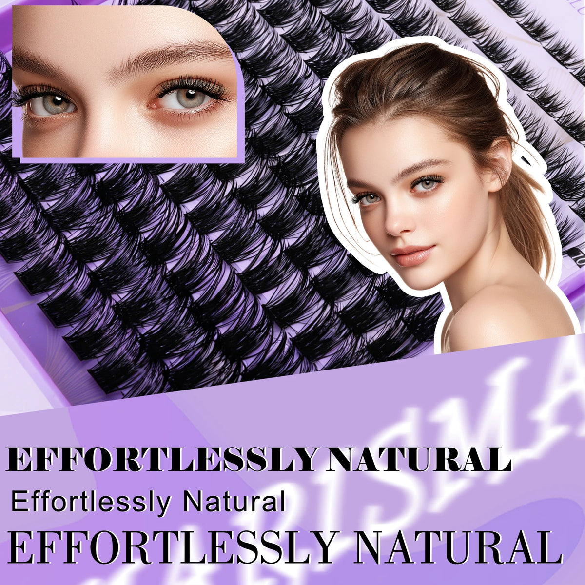 IEEYEEY Wispy Thick Lashes Clusters Natural Fluffy Segmented Lashes 3D Individual Volume Lash 8-16mm Mixed DIY Eyelash Extension