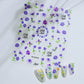 1PC 5D Macaron Flower/Fruit Nail Charms Sticker Embossed Bear/Rabbit/Letter Nails Slider Decals Summer Adhesive Manicure Decor&Y