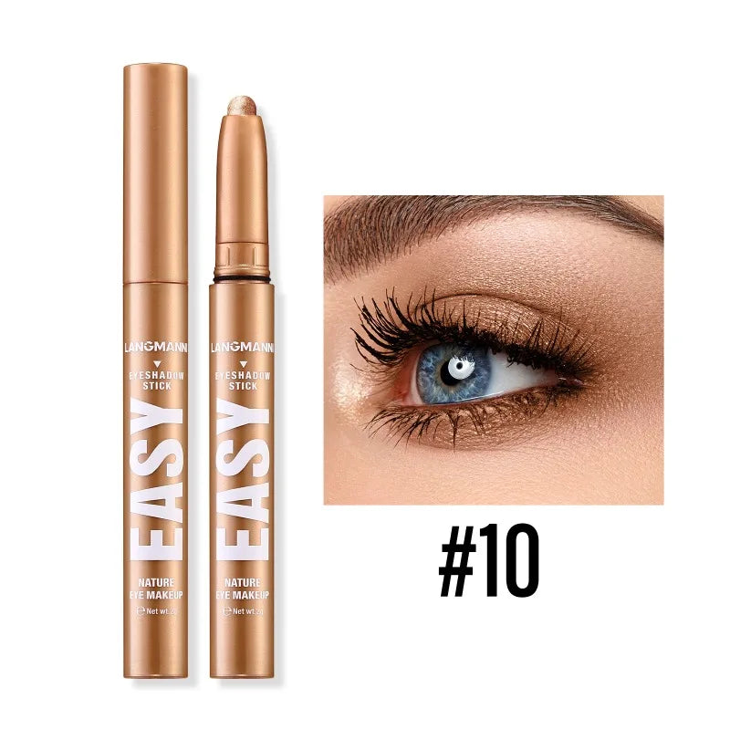 Waterproof Pearlescent Eyeshadow Pencil Stick Shimmer Highlighter Pencil Pearl Pigment Long Lasting Cream Eyes Make Up Cosmetic