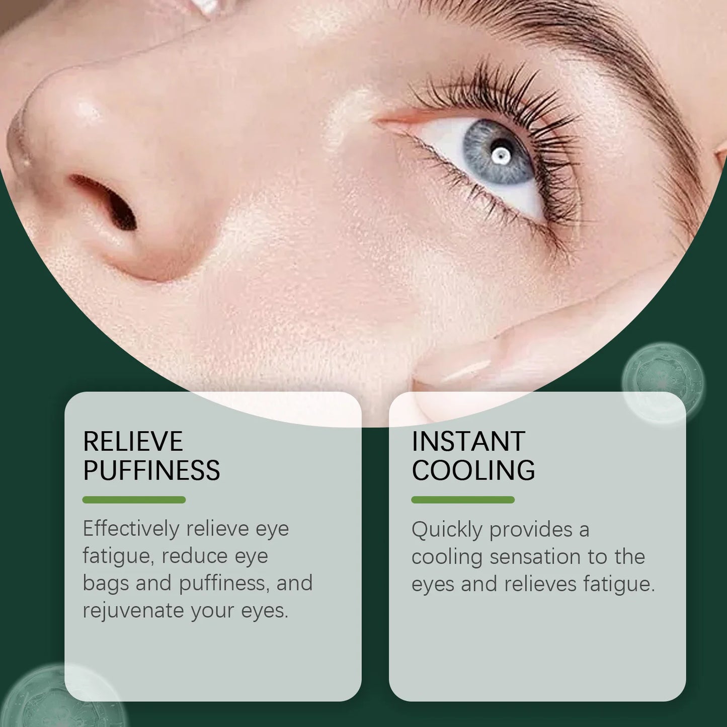 Mint Eye Serum Contains Vitamin C To Reduce Fine Lines and Crow's Feet. Moisturizing Eye Care Products. Skin Care Products