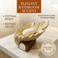 Thanksgiving Soap Dish Maple Leaf Holder Harvest Festival Decor White Resin Soap Tray for Bathroom Vanity Ornament Home
