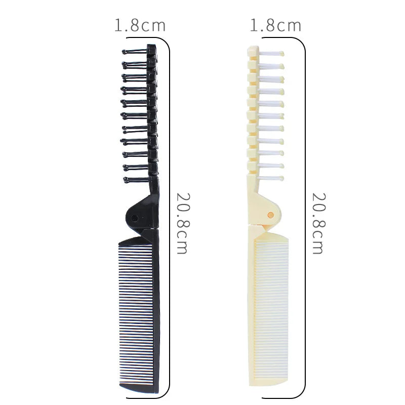 Barber Hair Portable Mini Folding Combs Foldable Pocket Combs Oil Head Plastic Beard Combs Hair Brush Styling Tool For Travel