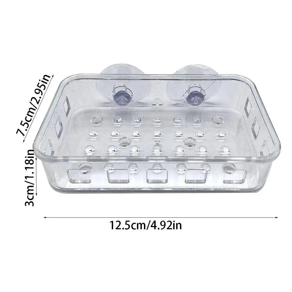 Transparent Suction Cup Soap Dish Reusable Waterproof Plastic Soap Holder No-Drilling Multifunctional Soap Container