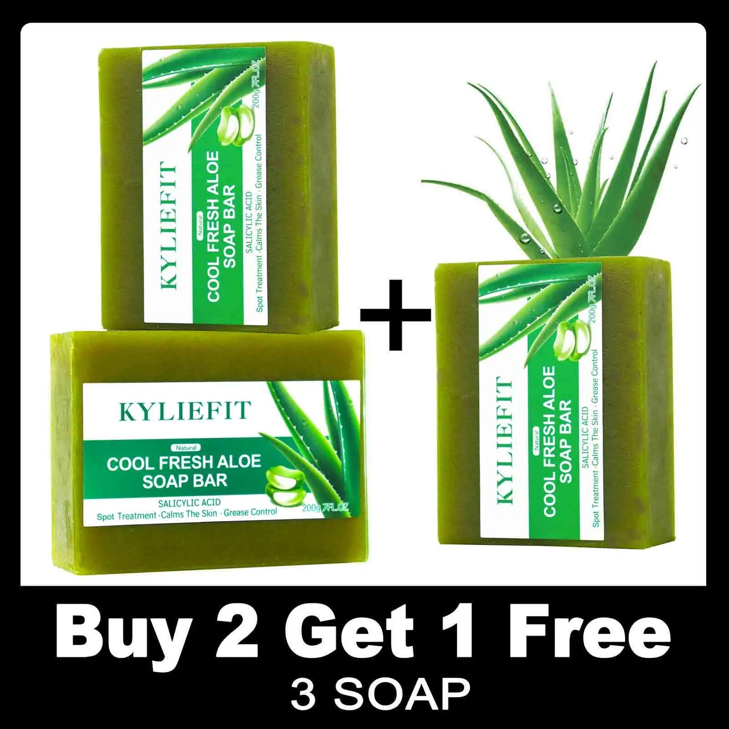 Aloe Vera Soap Bar With All Natural Ingredients, Remove Acne, Dark Spots, Brightening, Oil Control, Clean Skin, Exfoliation