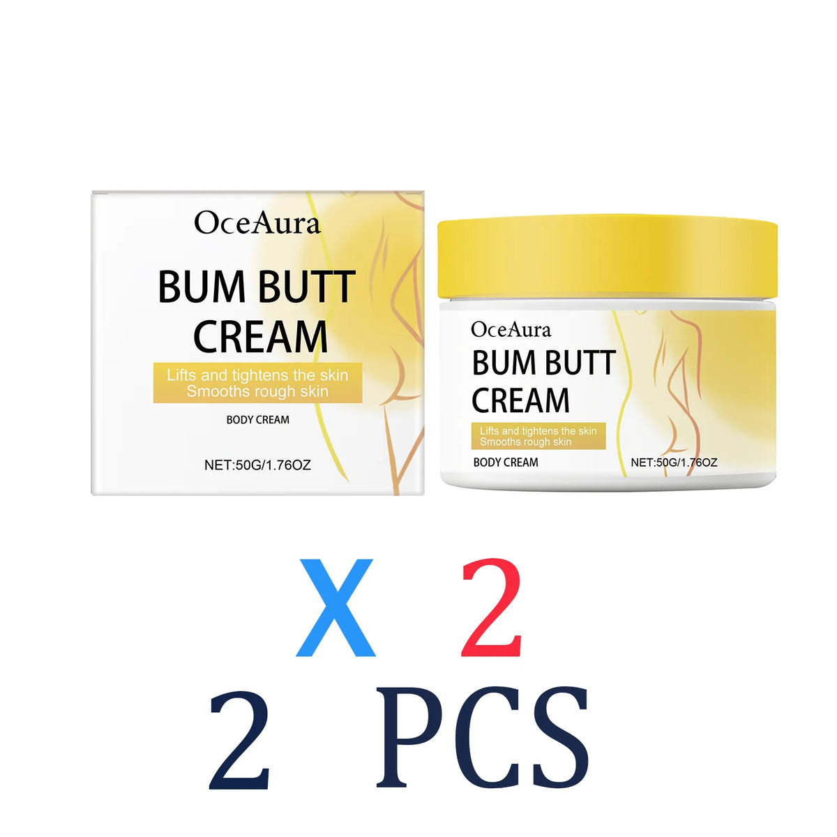 Butt Lift Cream Firming & Hydrating Cream for Buttocks Anti-Cellulite Treatment Tightening Smoothing Cream with Collagen Retinol