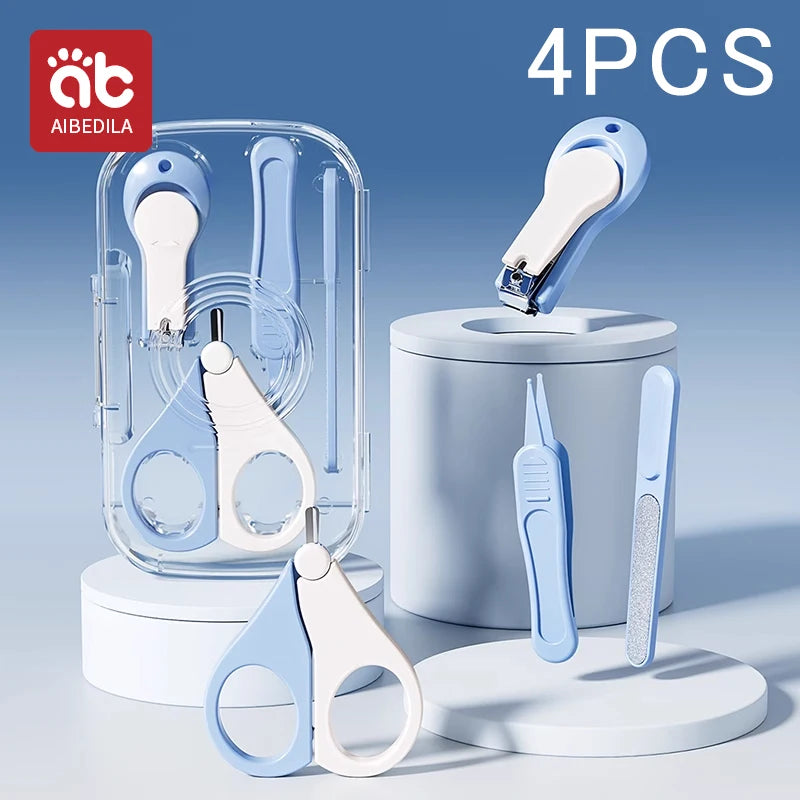Newborn Baby Nail Scissor Baby Nail Care Tool Kid Safe Portable Nail Clipper Trimmer Tweezer with Box Children Manicure Kit