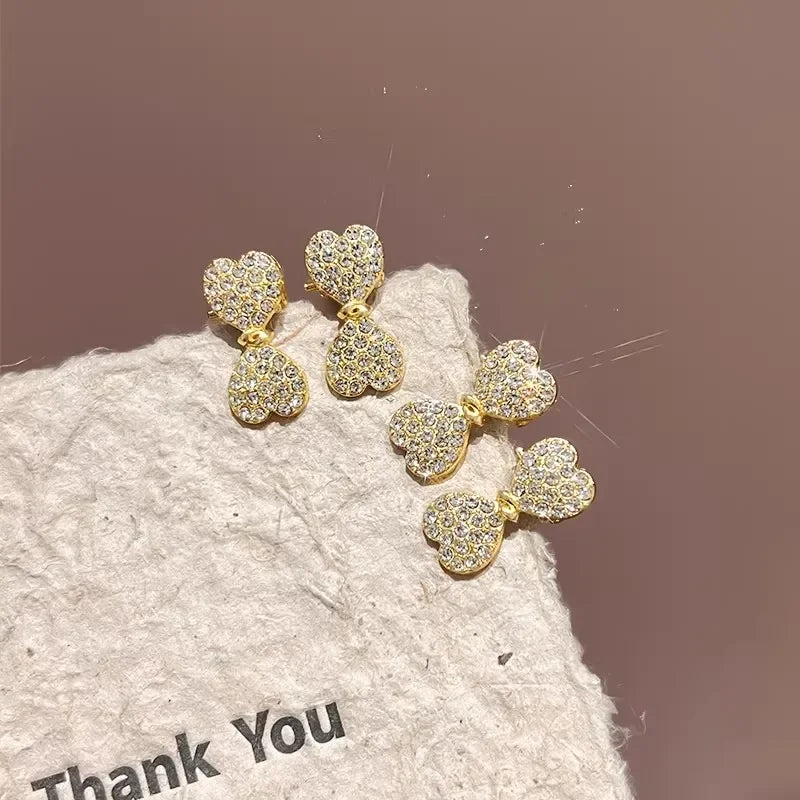 4pcs/set Elegant Mini Rhinestones Bow Hairpins For Women Girls Sweet Hair Ornament Small Hair Clips Fashion Hair Accessories